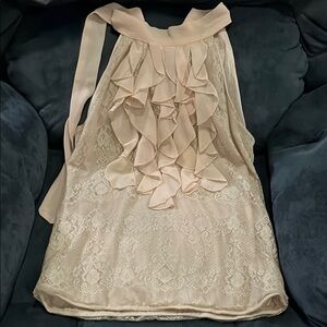 Heart Soul Cream Lace Ruffle Top